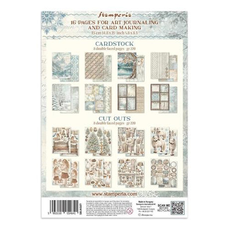 Stamperia White Christmas Junk Journal A5 Focus Points by Cristina Radovan (SBJKS07)