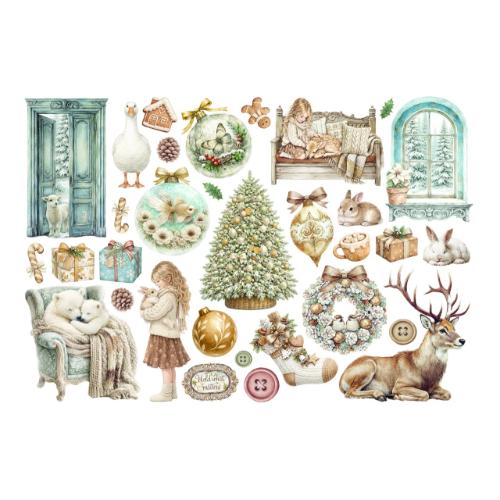 Stamperia White Christmas Ephemera by Cristina Radovan (DFLCT89)