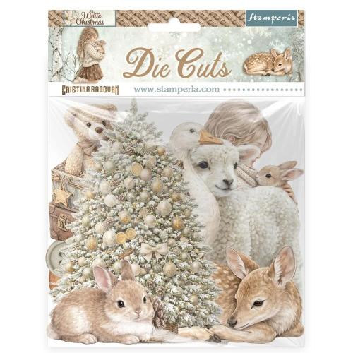 Stamperia White Christmas Die Cuts Assorted by Cristina Radovan (DFLDC141)