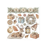 Stamperia White Christmas Rub-On 15,5x15x5cm Assortment (6pcs) by Cristina Radovan (DFLRBX21)