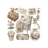 Stamperia White Christmas Rub-On 15,5x15x5cm Assortment (6pcs) by Cristina Radovan (DFLRBX21)