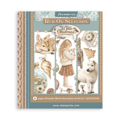 Stamperia White Christmas Rub-On 20,5x23cm Assortment (6pcs) by Cristina Radovan (DFLRBXG13)