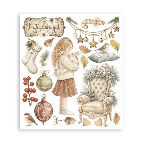 Stamperia White Christmas Rub-On 20,5x23cm Assortment (6pcs) by Cristina Radovan (DFLRBXG13)
