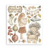 Stamperia White Christmas Rub-On 20,5x23cm Assortment (6pcs) by Cristina Radovan (DFLRBXG13)