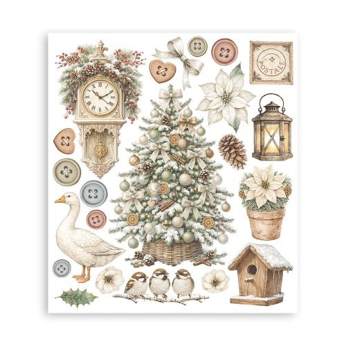 Stamperia White Christmas Rub-On 20,5x23cm Assortment (6pcs) by Cristina Radovan (DFLRBXG13)