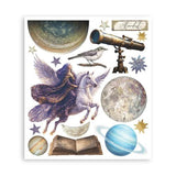 Stamperia Cosmos Rub-On 20,5x23cm Assortment (6pcs) by Cristina Radovan (DFLRBXG14)