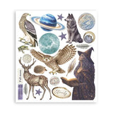 Stamperia Cosmos Rub-On 20,5x23cm Assortment (6pcs) by Cristina Radovan (DFLRBXG14)