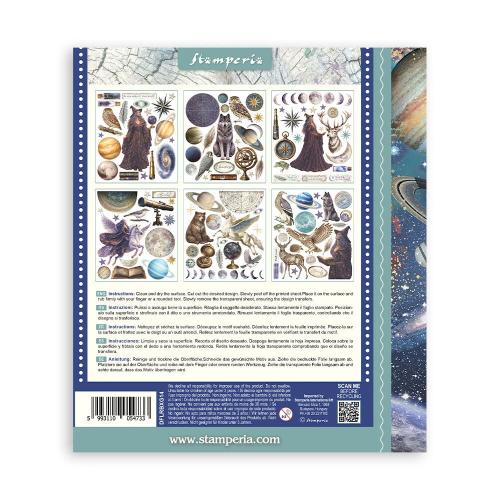 Stamperia Cosmos Rub-On 20,5x23cm Assortment (6pcs) by Cristina Radovan (DFLRBXG14)