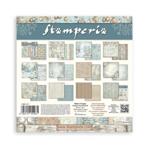 Stamperia White Christmas 12x12 Inch Paper Pack Maxi Background Selection by Cristina Radovan (SBBL191) - Postage as per Actual