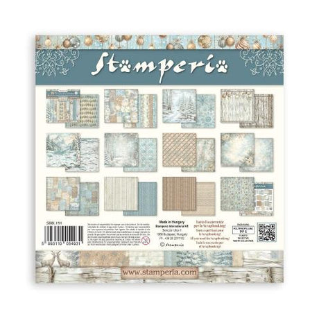 Stamperia White Christmas 12x12 Inch Paper Pack Maxi Background Selection by Cristina Radovan (SBBL191) - Postage as per Actual