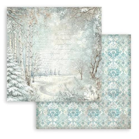 Stamperia White Christmas 12x12 Inch Paper Pack Maxi Background Selection by Cristina Radovan (SBBL191) - Postage as per Actual