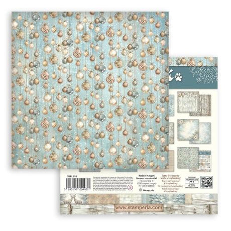 Stamperia White Christmas 12x12 Inch Paper Pack Maxi Background Selection by Cristina Radovan (SBBL191) - Postage as per Actual