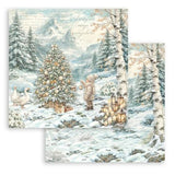 Stamperia White Christmas 8x8 Inch Paper Pack by Cristina Radovan (SBBS146)