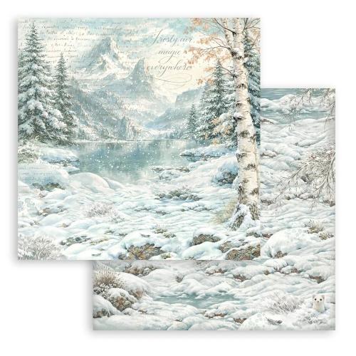 Stamperia White Christmas 8x8 Inch Paper Pack Maxi Background Selection by Cristina Radovan (SBBS147)