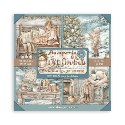 Stamperia White Christmas 12x12 Inch Paper Pack (Single Face) by Cristina Radovan (SBBXLB39) - Postage as per Actual