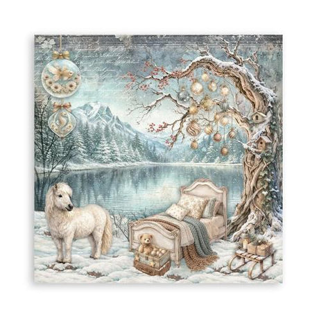 Stamperia White Christmas 12x12 Inch Paper Pack (Single Face) by Cristina Radovan (SBBXLB39) - Postage as per Actual