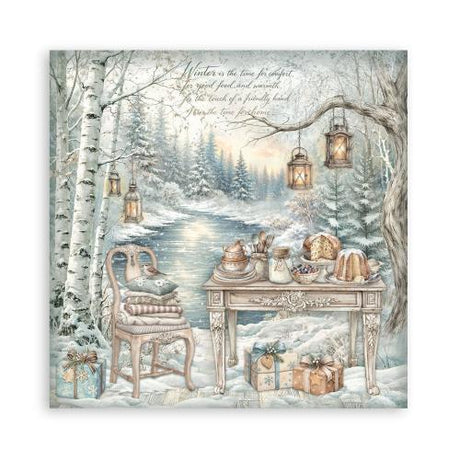 Stamperia White Christmas 8x8 Inch Paper Pack (Single Face) by Cristina Radovan (SBBSXB27)