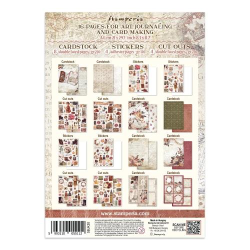Stamperia Our Way Junk Journal Stickers, Backgrounds, Cut-Outs (SBJK30)