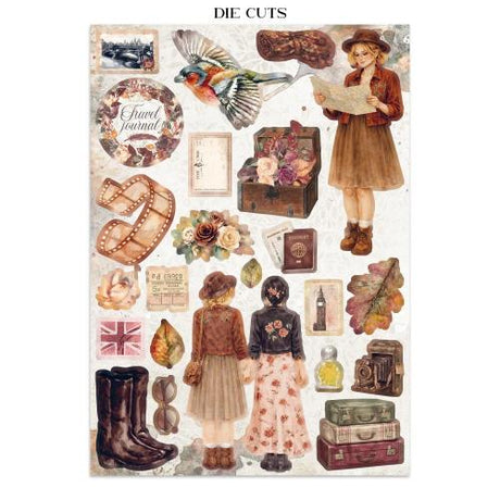 Stamperia Our Way Junk Journal Stickers, Backgrounds, Cut-Outs (SBJK30)