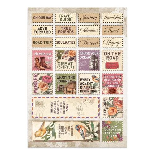 Stamperia Our Way Junk Journal Stickers, Backgrounds, Cut-Outs (SBJK30)