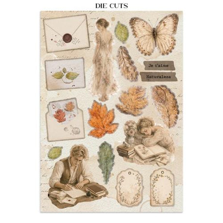 Stamperia Flowers and Poems Junk Journal Stickers, Backgrounds, Cut-Outs (SBJK31)