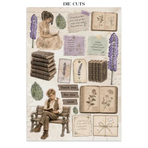 Stamperia Flowers and Poems Junk Journal Stickers, Backgrounds, Cut-Outs (SBJK31)