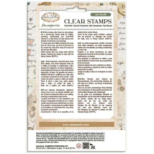 Stamperia Flowers and Poems Clear Stamps (WTK247)