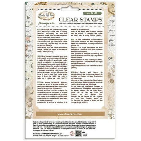 Stamperia Flowers and Poems Clear Stamps (WTK247)