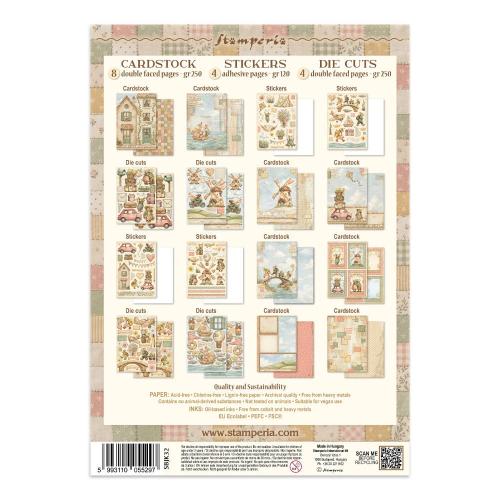 Stamperia Cozy Family Junk Journal Stickers, Backgrounds, Cut-Outs (SBJK32)