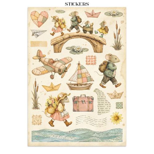 Stamperia Cozy Family Junk Journal Stickers, Backgrounds, Cut-Outs (SBJK32)