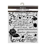 Stamperia Flowers and Poems Thick Stencils 20x25cm Latin Inspirations (KSTD221)