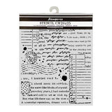 Stamperia Cozy Family Thick Stencils 20x25cm Letters (KSTD222)