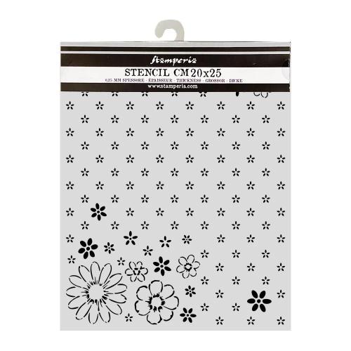 Stamperia Cozy Family Thick Stencils 20x25cm Together Pattern (KSTD223)