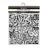 Stamperia Furry Friends 2 Thick Stencils 20x25cm Graffiti by Antonis Tzanidakis (KSTD226)