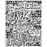Stamperia Furry Friends 2 Thick Stencils 20x25cm Graffiti by Antonis Tzanidakis (KSTD226)