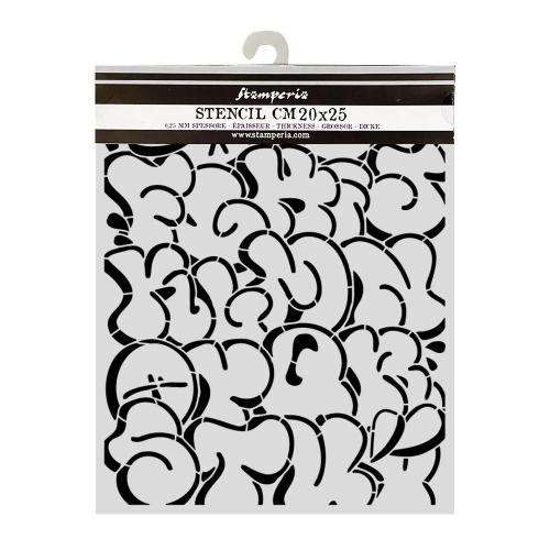Stamperia Furry Friends 2 Thick Stencils 20x25cm Pop Art Pattern by Antonis Tzanidakis (KSTD227)