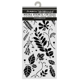 Stamperia Flowers and Poems Thick Stencils 12x25cm Mixed Leaves (KSTDL176)