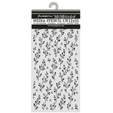 Stamperia Cozy Family Thick Stencils 12x25cm Sprig Pattern (KSTDL178)