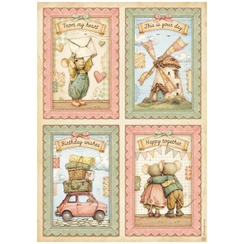 Stamperia Cozy Family A4 Rice Paper Selection (6pcs) (DFSA4XCF)