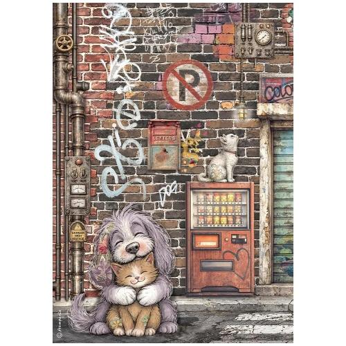 Stamperia Furry Friends 2 A4 Rice Paper Selection (6pcs) by Antonis Tzanidakis (DFSA4XAF)