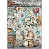 Stamperia Furry Friends 2 A4 Rice Paper Selection (6pcs) by Antonis Tzanidakis (DFSA4XAF)