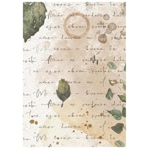 Stamperia Flowers and Poems A6 Rice Paper Backgrounds Selection (8pcs) (DFSAK6062)