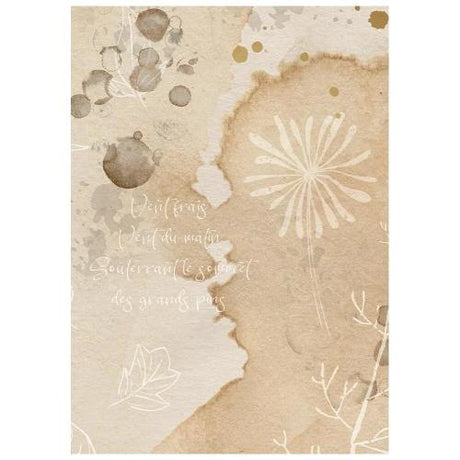 Stamperia Flowers and Poems A6 Rice Paper Backgrounds Selection (8pcs) (DFSAK6062)