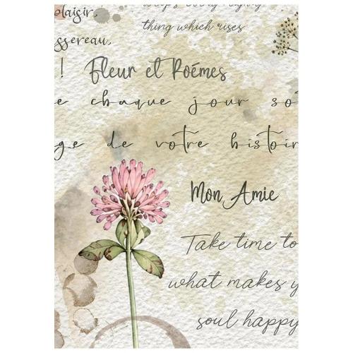 Stamperia Flowers and Poems A6 Mini Rice Paper Selection (8pcs) (DFSA6X13)