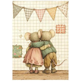Stamperia Cozy Family A6 Mini Rice Paper Selection (8pcs) (DFSA6X14)