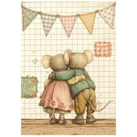 Stamperia Cozy Family A6 Mini Rice Paper Selection (8pcs) (DFSA6X14)