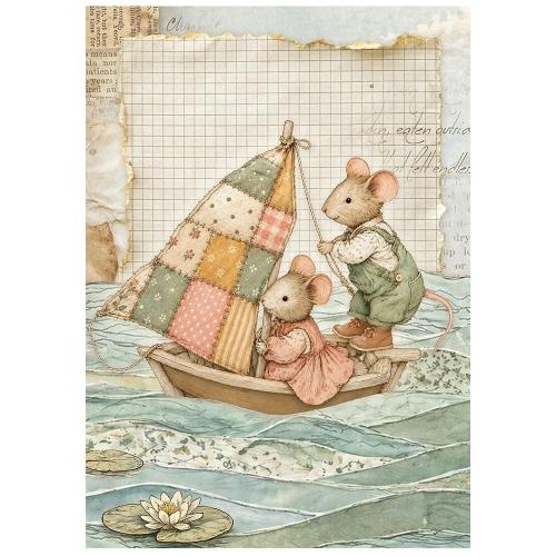 Stamperia Cozy Family A6 Mini Rice Paper Selection (8pcs) (DFSA6X14)