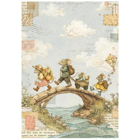 Stamperia Cozy Family A6 Mini Rice Paper Selection (8pcs) (DFSA6X14)
