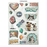 Stamperia Furry Friends 2 Junk Journal Stickers, Backgrounds, Cut-Outs by Antonis Tzanidakis (SBJK33)