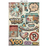 Stamperia Furry Friends 2 Junk Journal Stickers, Backgrounds, Cut-Outs by Antonis Tzanidakis (SBJK33)